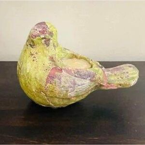 New - Mossy Bird Candleholder / Garden / Home Decor